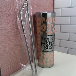 Custom Design Skinny Stainless Steel 20oz Tumbler - Silver